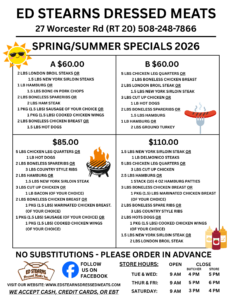 Spring/Summer 2026 Stearns Meats Specials